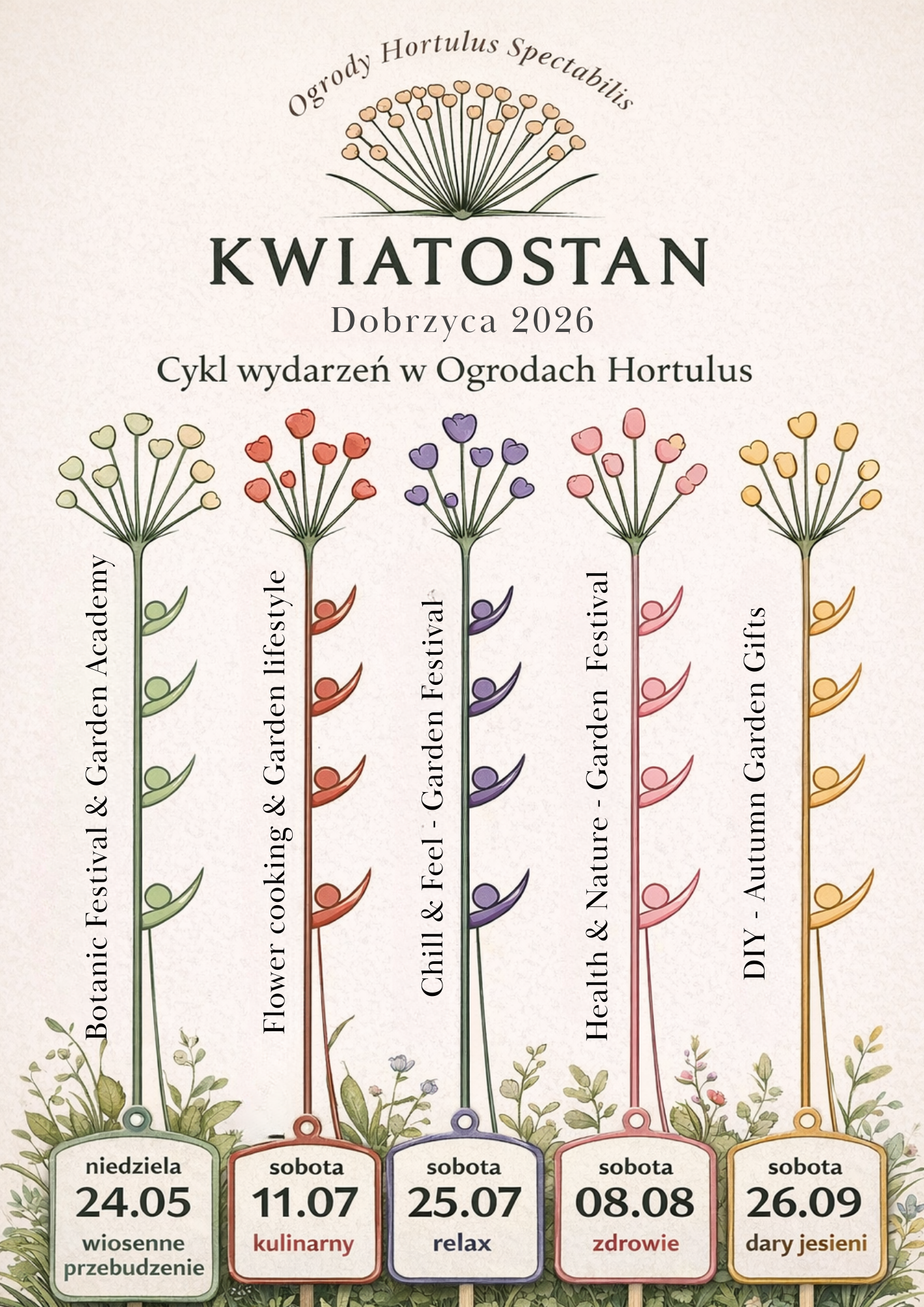 KWIATOSTAN –  cykl ogrodowych wydarzeń w Ogrodach Hortulus Spectabilis