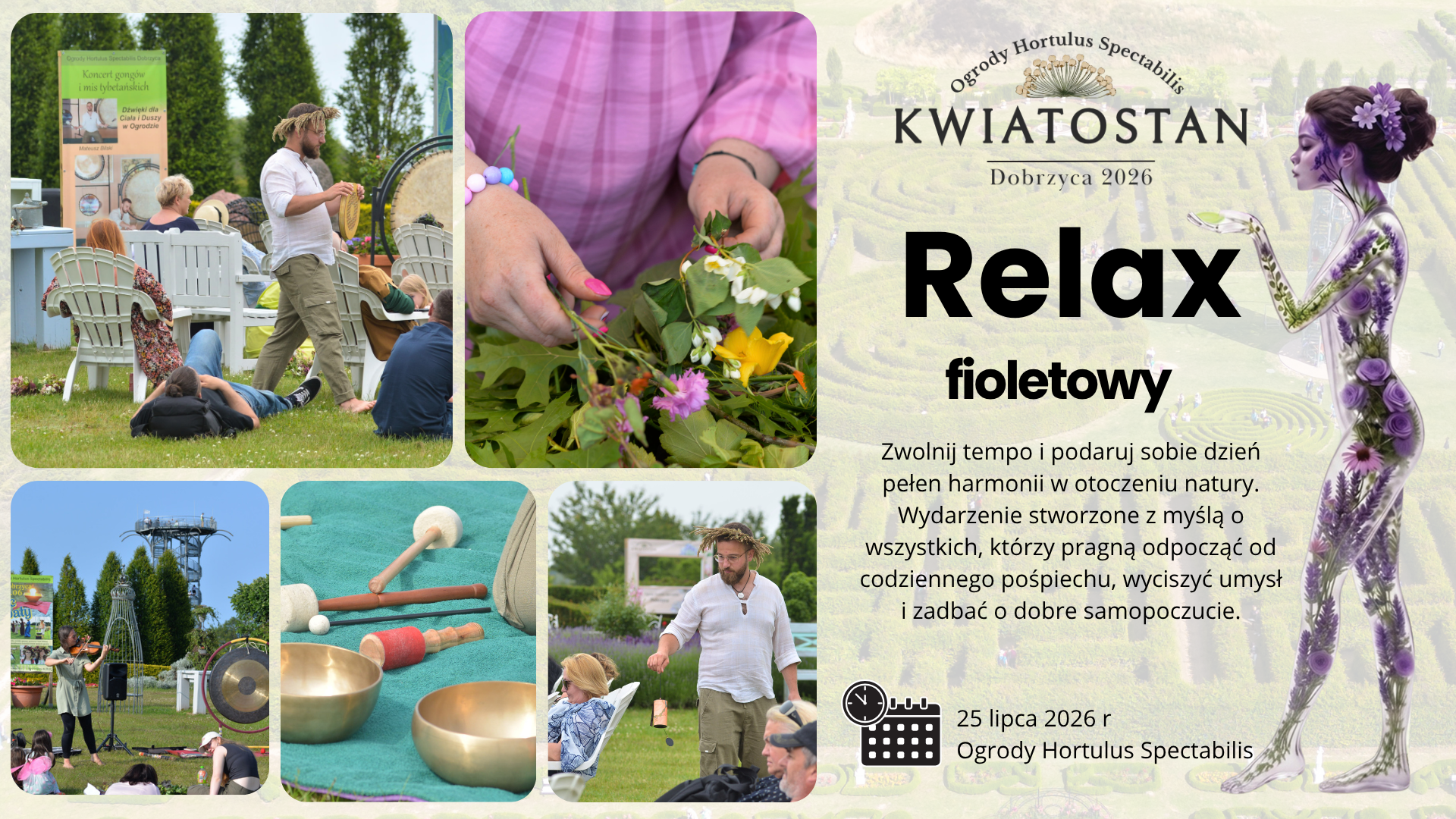 KWIATOSTAN RELAKS – wyjątkowy letni dzień pełen kwiatów, zapachów, muzyki i relaksu.